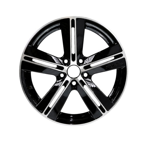 One inch black machined - black,