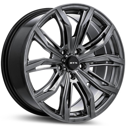 One 18x8 black alloy - one,